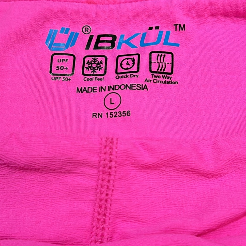 IBKUL Tennis Hot Pink UPF 50+ Mini Zip Pocket Pull On Flounce Skort Skirt L - Picture 7 of 13
